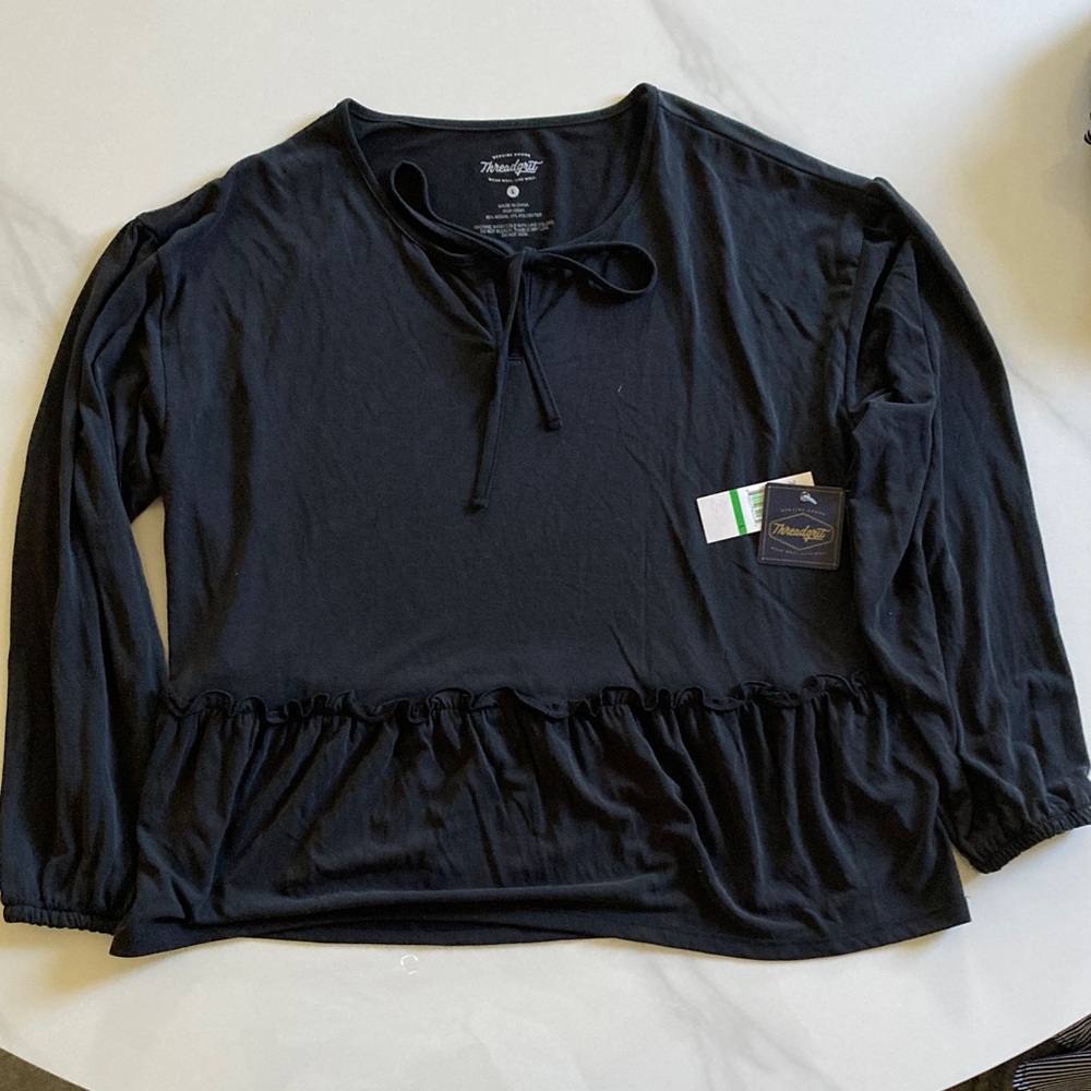 Threadgrit Black Blouse new with tags